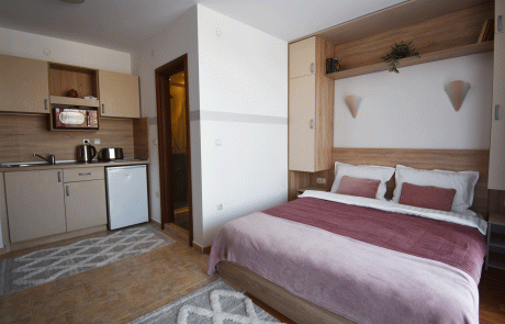 Modern furnished studio apartment ground floor, residential building-ski area, Bansko