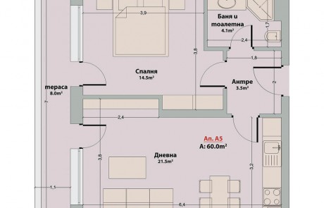 Нов двустаен апартамент в Банско в модерен SPA-комплекс