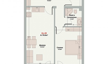 Современная двухкомнатная квартира в Банско — выгодная инвестиция и комфорт для жизни