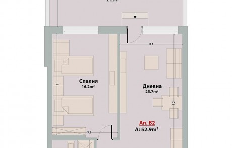 Нов апартамент в Банско — инвестиция със собствен двор в модерен СПА комплекс